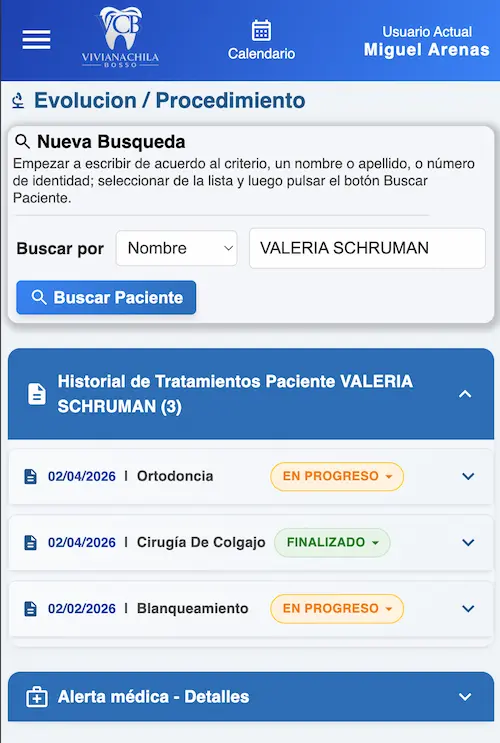 Dental Clinic Management System — mobile view