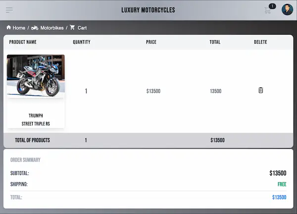 FullStack E-Commerce — desktop view
