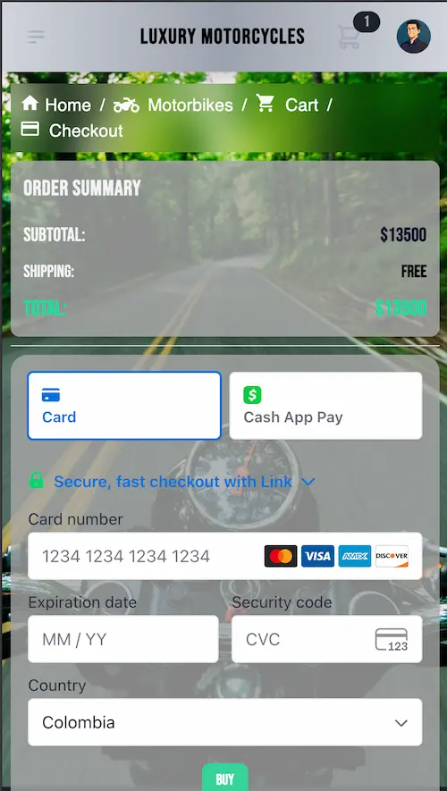 FullStack E-Commerce — mobile view