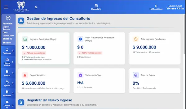 Dental Clinic Management System — desktop view