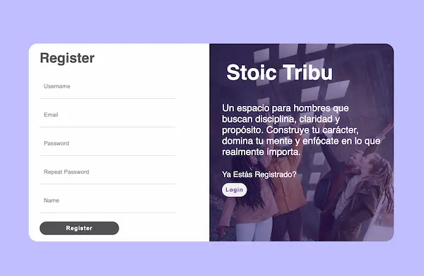 Social Media Clone — desktop view